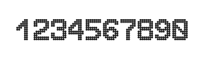 8×11数字点阵字体 ddN811AA0295