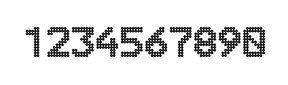 8×11数字点阵字体 ddN811AA0296