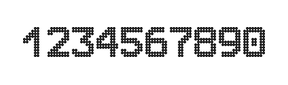 8×11数字点阵字体 ddN811AA0298