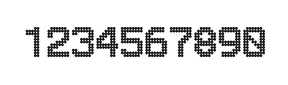 8×11数字点阵字体 ddN811AA0301