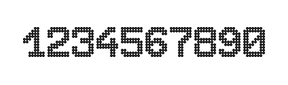 8×11数字点阵字体 ddN811AA0302