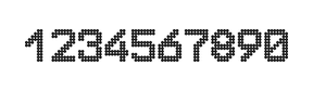 8×11数字点阵字体 ddN811AA0308