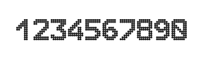 8×11数字点阵字体 ddN811AA0309
