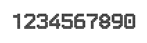 8×11数字点阵字体 ddN811AA0311