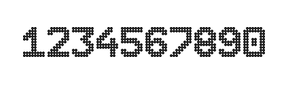 8×11数字点阵字体 ddN811AA0312
