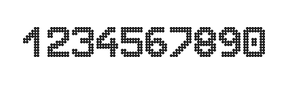 8×11数字点阵字体 ddN811AA0317