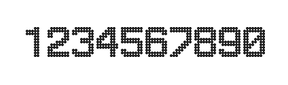8×11数字点阵字体 ddN811AA0321
