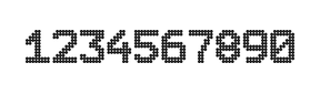 8×11数字点阵字体 ddN811AA0322