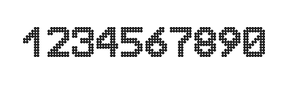 8×11数字点阵字体 ddN811AA0323