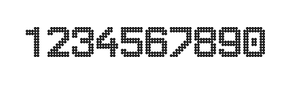 8×11数字点阵字体 ddN811AA0324