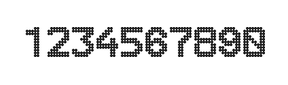 8×11数字点阵字体 ddN811AA0327