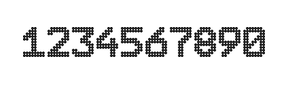 8×11数字点阵字体 ddN811AA0328
