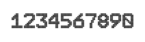 8×11数字点阵字体 ddN811AA0329