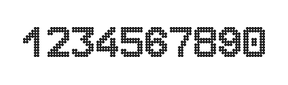 8×11数字点阵字体 ddN811AA0330