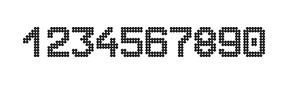 8×11数字点阵字体 ddN811AA0331