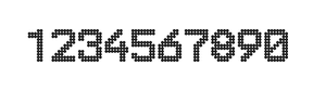 8×11数字点阵字体 ddN811AA0334