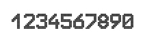 8×11数字点阵字体 ddN811AA0337