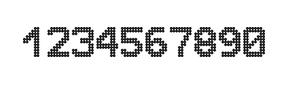 8×11数字点阵字体 ddN811AA0338