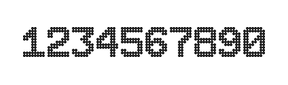 8×11数字点阵字体 ddN811AA0340