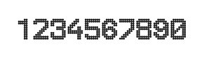 8×11数字点阵字体 ddN811AA0342