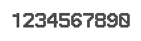8×11数字点阵字体 ddN811AA0346