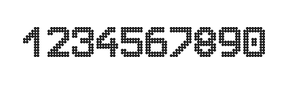8×11数字点阵字体 ddN811AA0348
