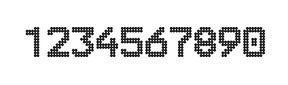 8×11数字点阵字体 ddN811AA0350