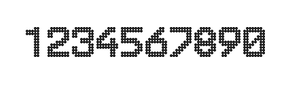 8×11数字点阵字体 ddN811AA0355