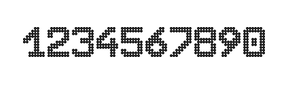 8×11数字点阵字体 ddN811AA0360