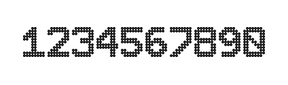 8×11数字点阵字体 ddN811AA0366