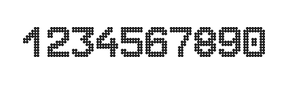8×11数字点阵字体 ddN811AA0367