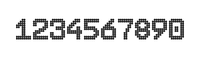 8×11数字点阵字体 ddN811AA0375
