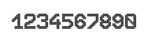 8×11数字点阵字体 ddN811AA0378
