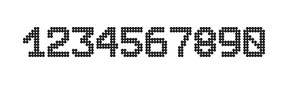 8×11数字点阵字体 ddN811AA0379
