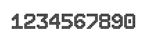 8×11数字点阵字体 ddN811AA0382
