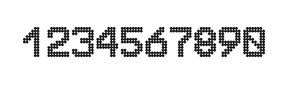 8×11数字点阵字体 ddN811AA0383