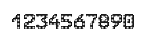 8×11数字点阵字体 ddN811AA0387