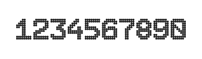 8×11数字点阵字体 ddN811AA0393