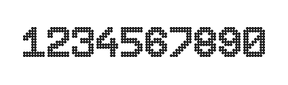 8×11数字点阵字体 ddN811AA0395