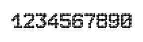 8×11数字点阵字体 ddN811AA0398