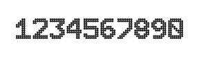 8×11数字点阵字体 ddN811AA0399