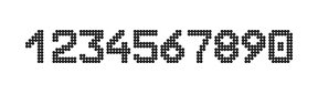 8×11数字点阵字体 ddN811AA0412