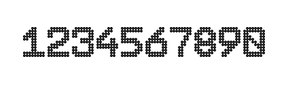 8×11数字点阵字体 ddN811AA0413