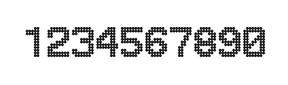 8×11数字点阵字体 ddN811AA0414