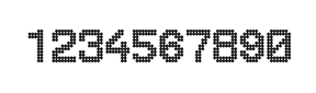 8×11数字点阵字体 ddN811AA0416