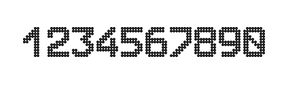 8×11数字点阵字体 ddN811AA0419