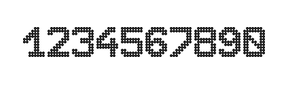 8×11数字点阵字体 ddN811AA0421