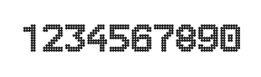 8×11数字点阵字体 ddN811AA0424