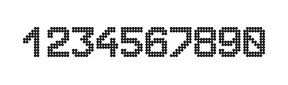 8×11数字点阵字体 ddN811AA0426