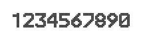 8×11数字点阵字体 ddN811AA0430
